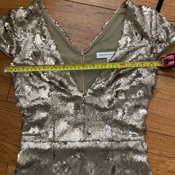 🌟 Dress the population gold sequin gown - Picture 10 of 11